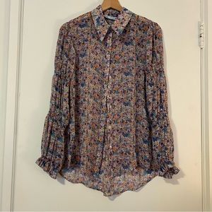2/15$ ZARA FLORAL SPRING BLOUSE